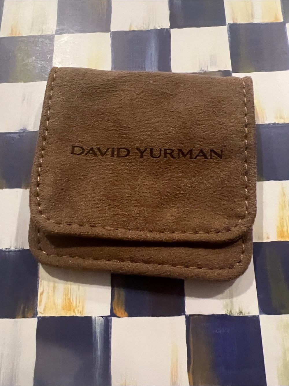 David Yurman Brown Suede Jewelry Pouch